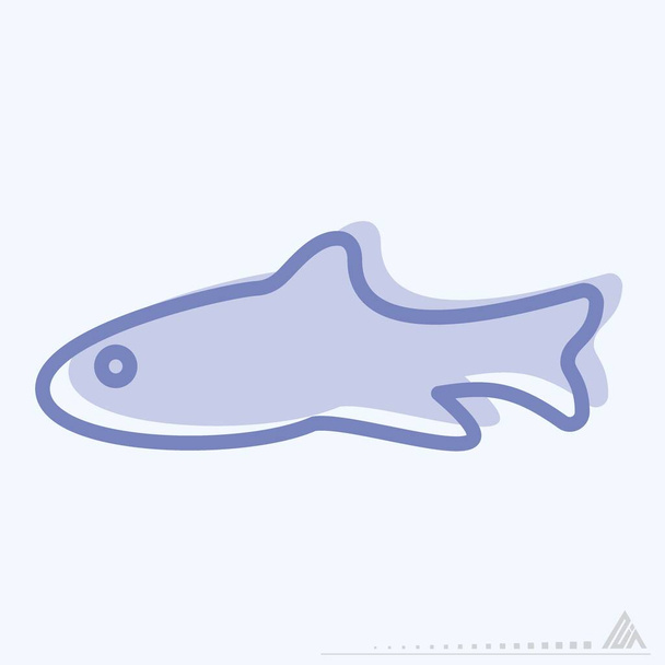 Icona Fish - Two Tone Style - Illustrazione semplice, Corsa modificabile, Design modello vettoriale, Buono per stampe, manifesti, pubblicità, annunci, grafica info, eccetera. - Vettoriali, immagini