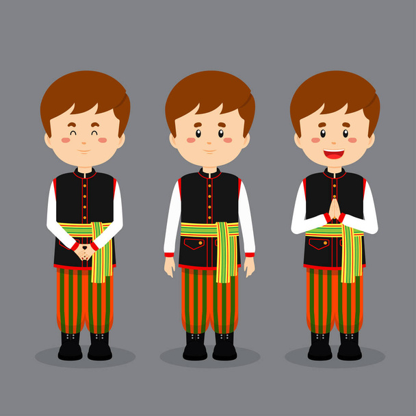 Caráter da Polônia com várias expressões - Vetor, Imagem