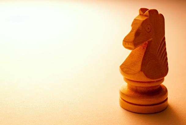 Macro Wooden Horse Chess Piece - Photo, Image