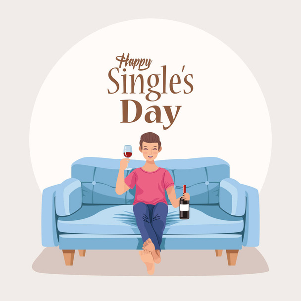 fröhliche Singleday-Feier - Vektor, Bild
