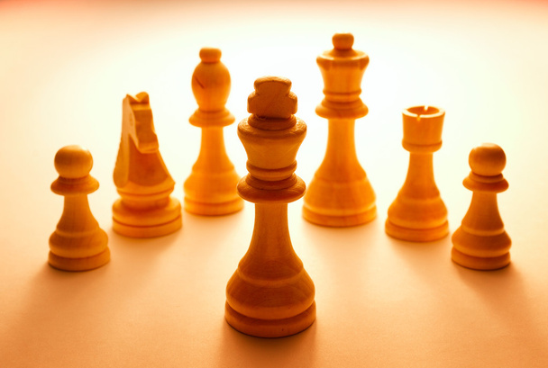 白いチェス個セット - 写真・画像