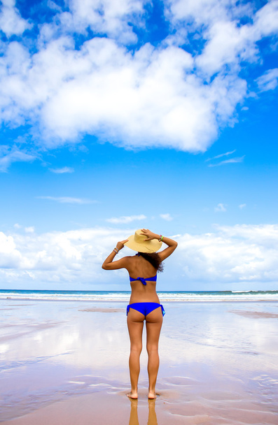 Woman on the beach - 写真・画像
