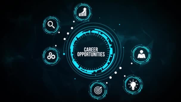 Internet, business, Technology and network concept. CAREER OPPORTUNITIES - Footage, Video