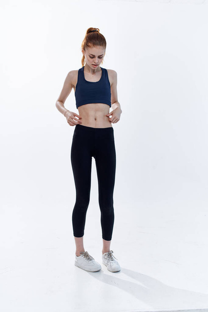 mujer deportiva jogging ejercicio activo entrenamiento energía - Foto, Imagen