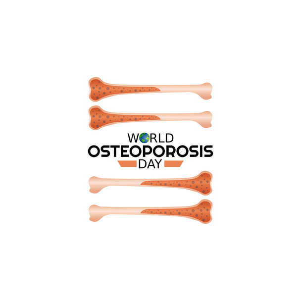 Vector grafiek van de wereld osteoporose dag goed voor de wereld osteoporose dag viering. plat ontwerp. flyer design.flat illustratie. - Vector, afbeelding