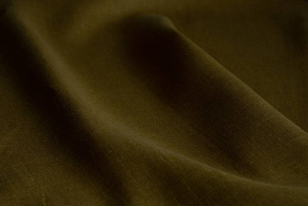 Натуральна текстура лляної тканини. Текстурований тканинний фон. Макро з дрібним доф
 - Фото, зображення