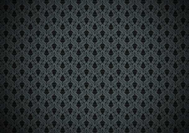 Dark floral wallpaper - Фото, изображение