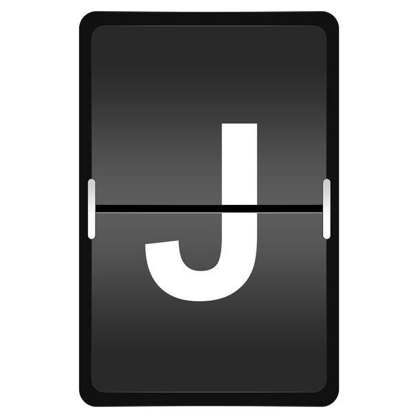 Flipboard γράμμα J από μια σειρά από χρονοδιάγραμμα αεροδρομίου - Φωτογραφία, εικόνα