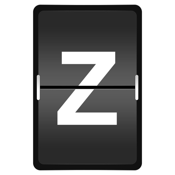flipboard letra Z de una serie de horarios del aeropuerto
 - Foto, imagen