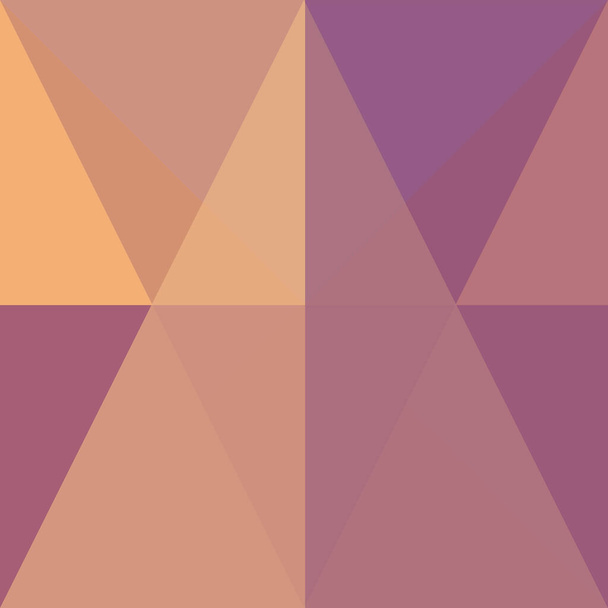 Ilustracja abstrakcyjna z fioletowymi i pomarańczowymi geometrycznymi (trójkąty, kwadraty, prostokąty, romby) kształtami - Zdjęcie, obraz