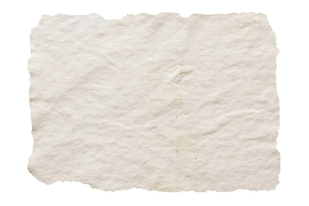 starý hnědý grunge papír izolované na bílém pozadí - Fotografie, Obrázek