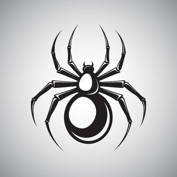 schwarzes Spinnenemblem - Vektor, Bild
