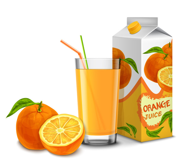 Conjunto de jugo de naranja
 - Vector, imagen