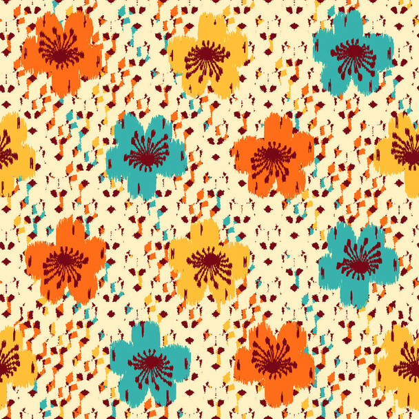 Seamless abstract pattern with floral ornament - Вектор, зображення