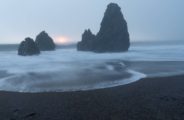 Rodeo Beach in San Francisco, Bay Area, zonsopgang, zomerweer - Foto, afbeelding