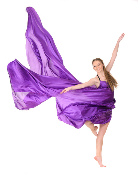 Bailarina en vestido de vuelo
 - Foto, imagen