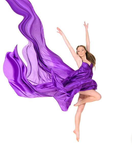 girl dancer in flying dress - Photo, Image