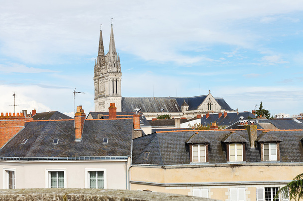 Catedral de San Mauricio y techos en Angers
 - Foto, Imagen