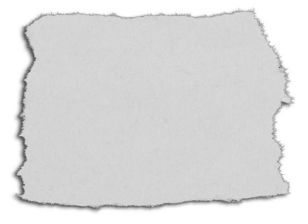 Один шматок рваного паперу на білому
 - Фото, зображення
