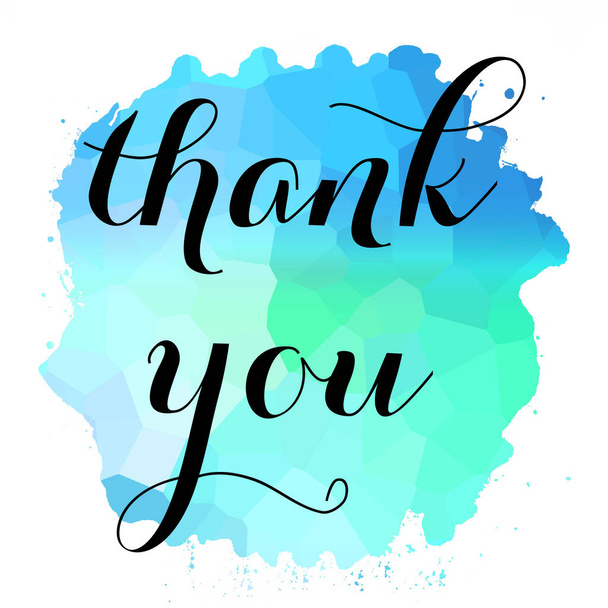 thank you text on abstract colorful background - Foto, Imagem