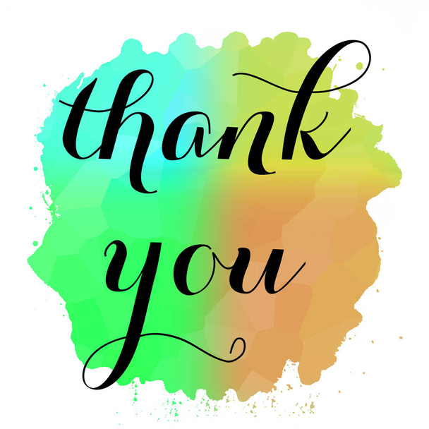 thank you text on abstract colorful background - Фото, изображение