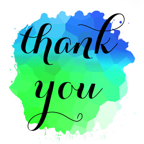 thank you text on abstract colorful background - Zdjęcie, obraz