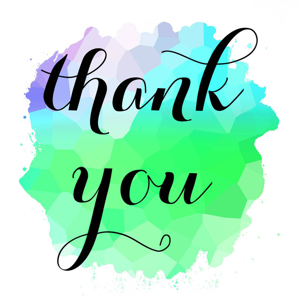 thank you text on abstract colorful background - Zdjęcie, obraz