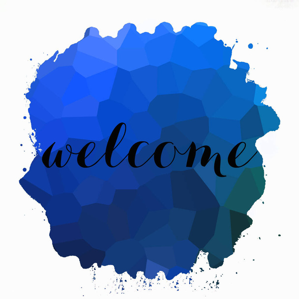 welcome text on abstract colorful background - Фото, изображение