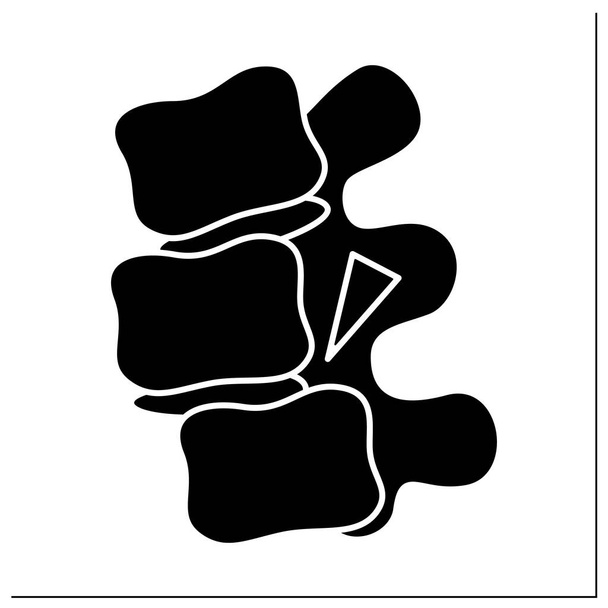 Breuk dislocatie hiëroglief pictogram - Vector, afbeelding