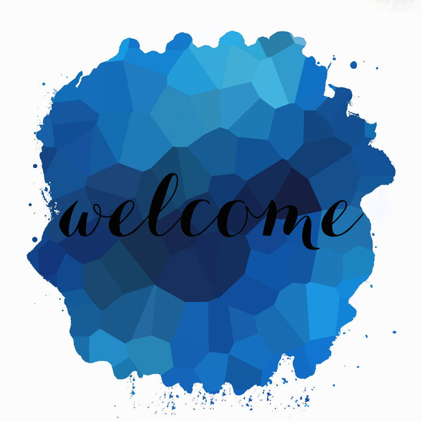 welcome text on abstract colorful background - Photo, Image