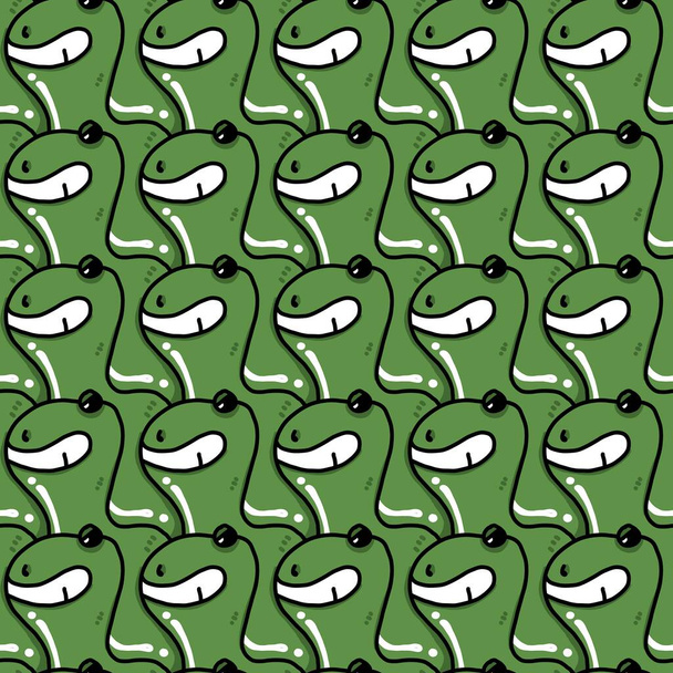 seamless pattern of cute monster cartoon - Foto, afbeelding