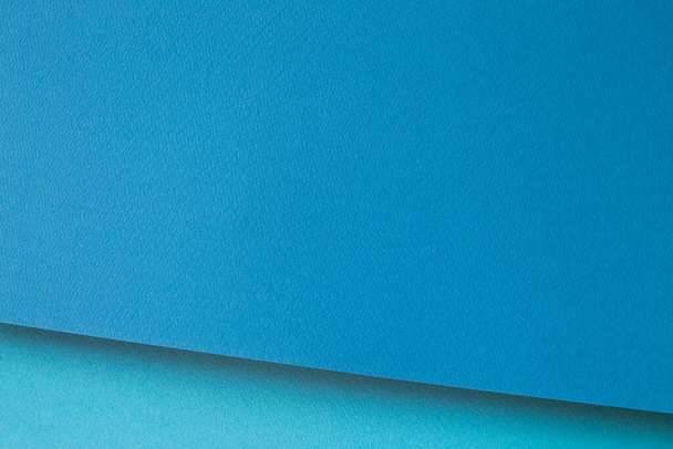 Fondo de papel de color en capas azul abstracto - Foto, imagen