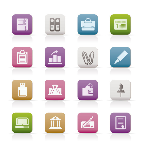 Business, Office and Finance Icons - Διάνυσμα, εικόνα