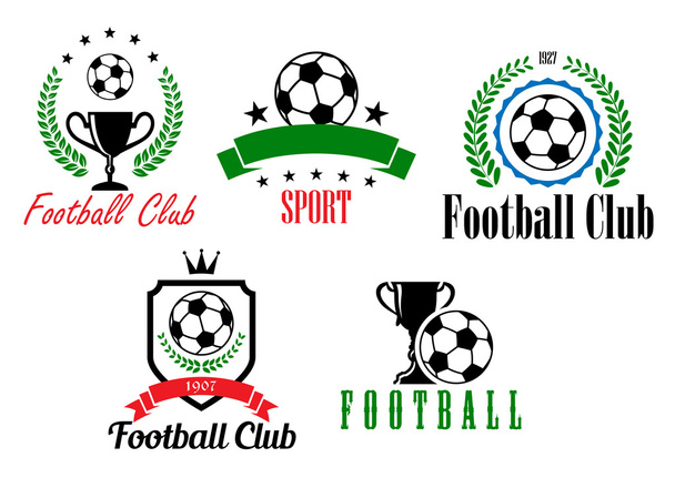 サッカーとサッカーのシンボルまたはエンブレム - ベクター画像