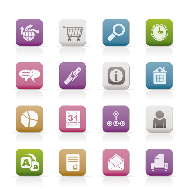 Web Site, Internet and computer Icons - Vector, Image