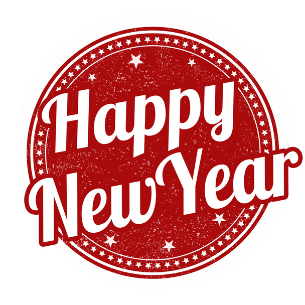Happy New Year stamp - Vettoriali, immagini