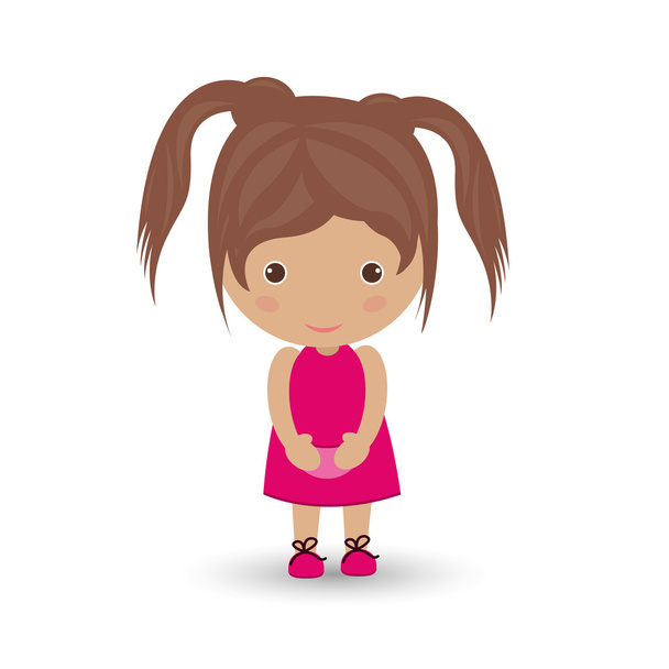 cute little girl  - Vector, Image