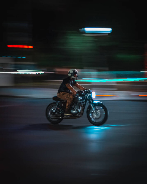 BUCHAREST, ROMANIA - Jul 25, 2021: A motorcycle in the street of Bucharest, Romania - Фото, изображение