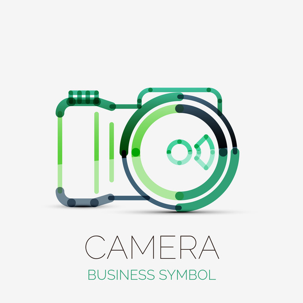 kamera simgesi şirket logosu, iş sembolü kavramı - Vektör, Görsel