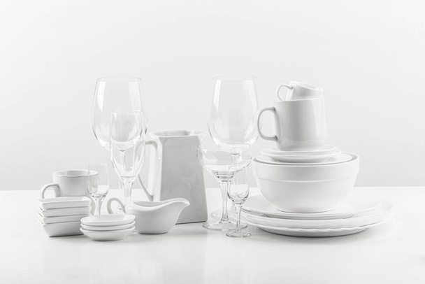ceramic tableware collection. High quality beautiful photo concept - Foto, immagini