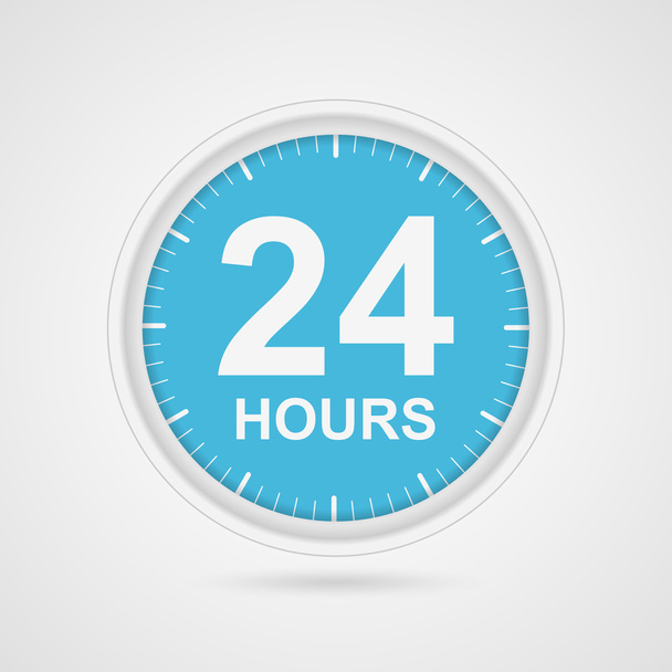 24 Stunden Kundenservice-Symbol. - Vektor, Bild