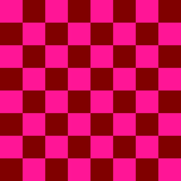 Checkerboard 8 par 8. Couleurs marron et rose foncé du damier. Chessboard, texture damier. Modèle de carrés. Contexte. Texture répétable. - Photo, image