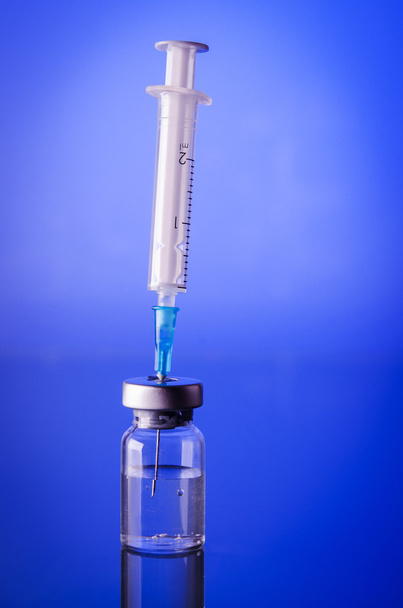 syringe and medical ampule - Photo, Image