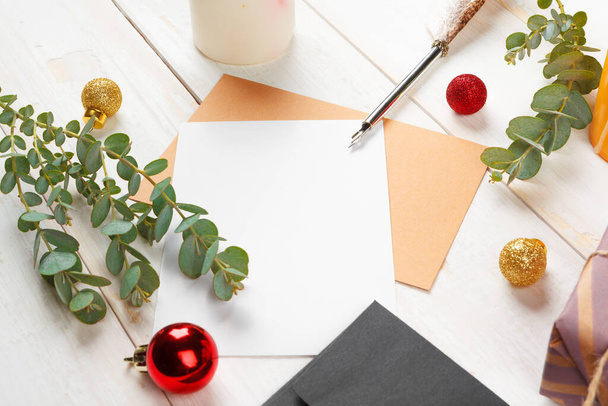 To do list for new year, christmas concept writing on wooden background - Foto, immagini