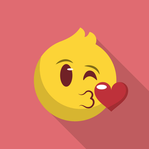 Emoji-Zeichnen Design, Symbol-Illustration, Set von Emoticons - Vektor, Bild