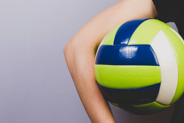 close up ball play volleyball. High quality beautiful photo concept - Foto, immagini