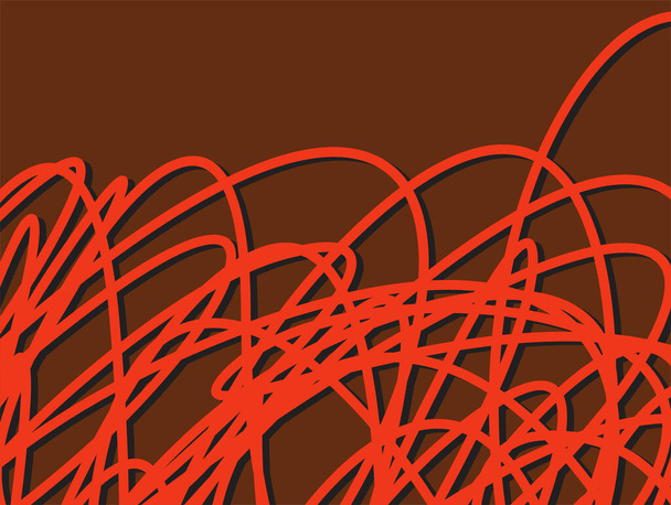 Streszczenie tła z splątanym wzorem nici - Wektor, obraz