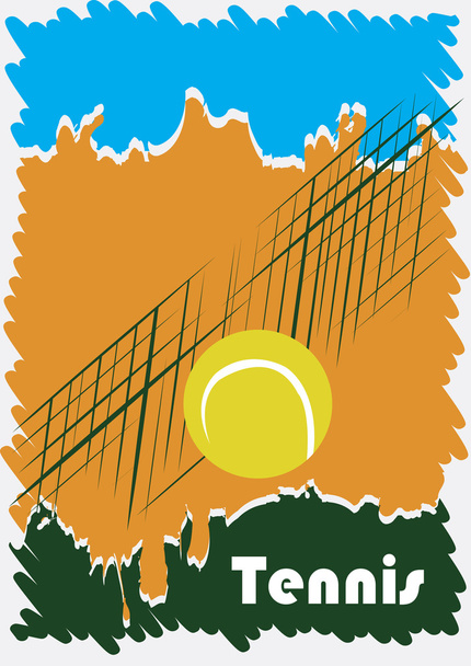 αφηρημένη τένις αφίσα - Διάνυσμα, εικόνα