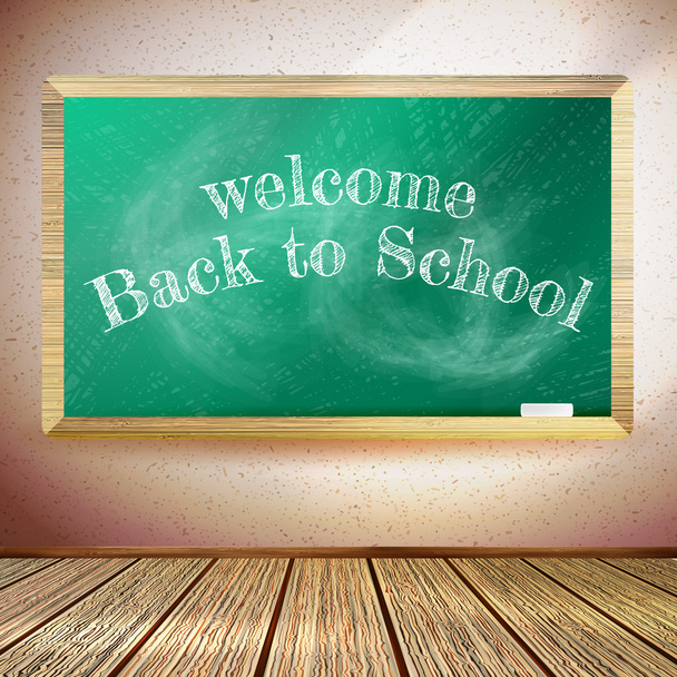 Back to school poster with chalkboard. EPS10 - Вектор, зображення