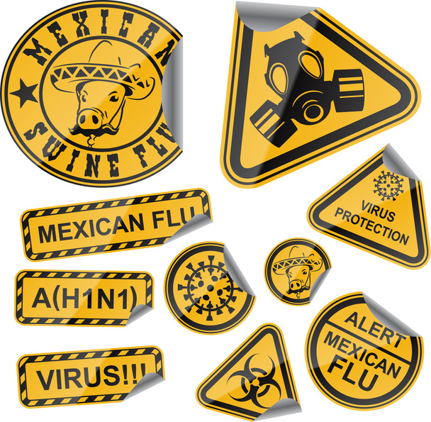 Virus stickers - Vector, Image